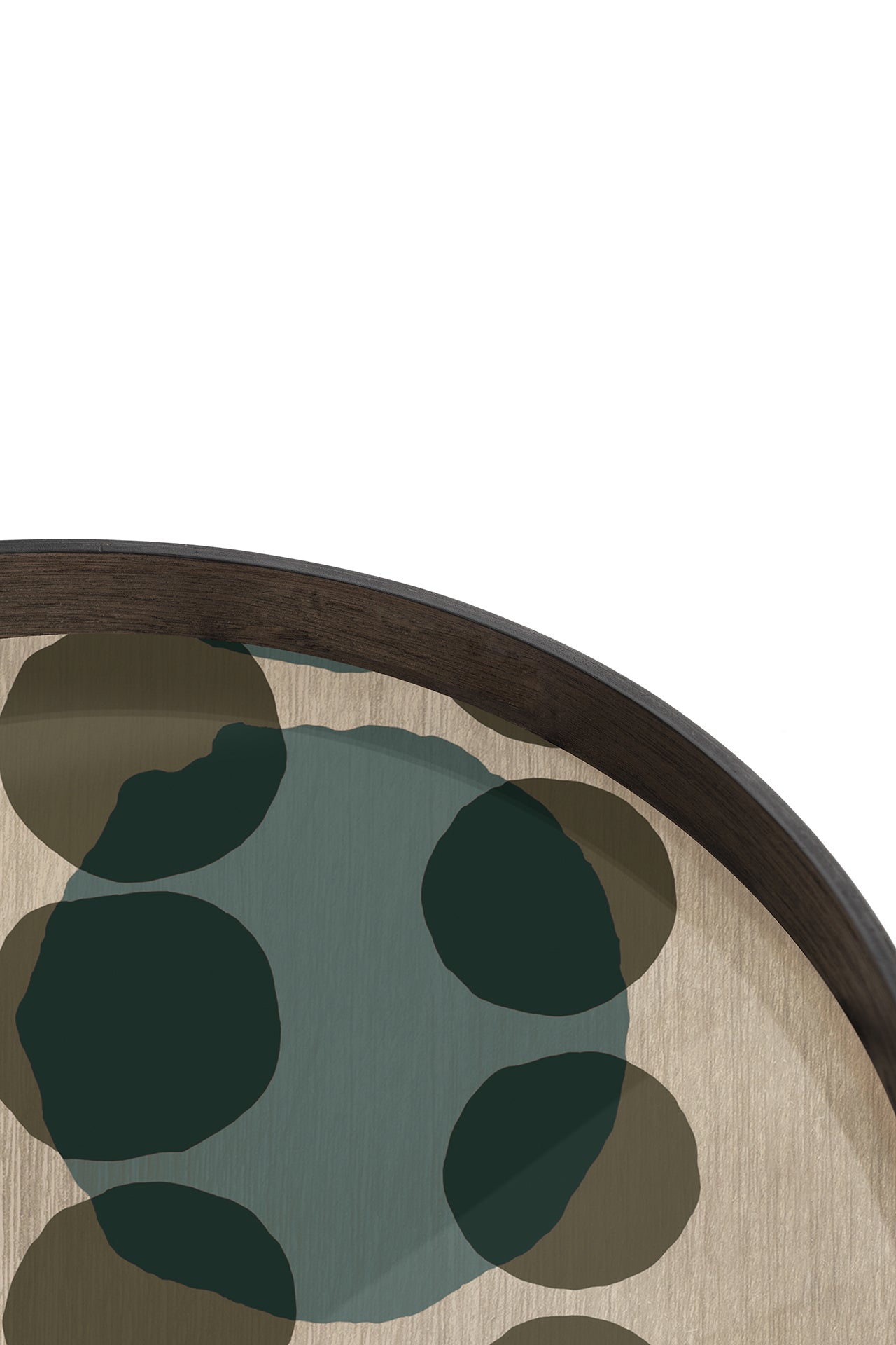 Slate Layered Dots glass tray