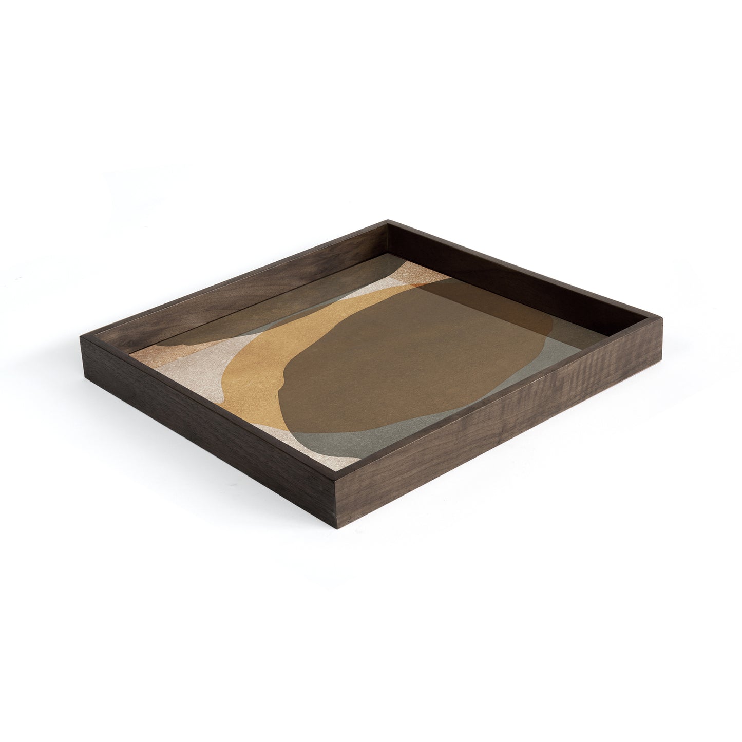 Cinnamon Overlapping Dots glass tray