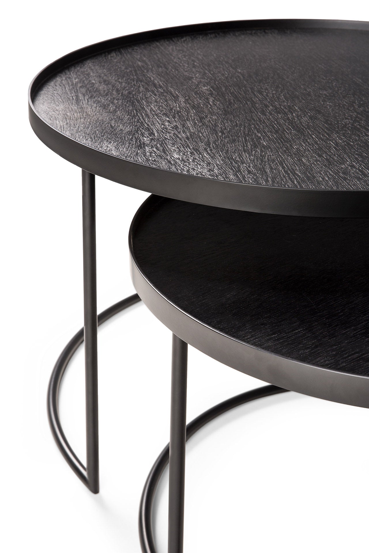 Round tray coffee table set (trays not included)