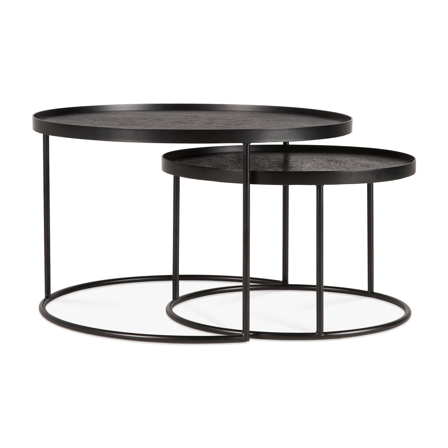 Round tray coffee table set (trays not included)