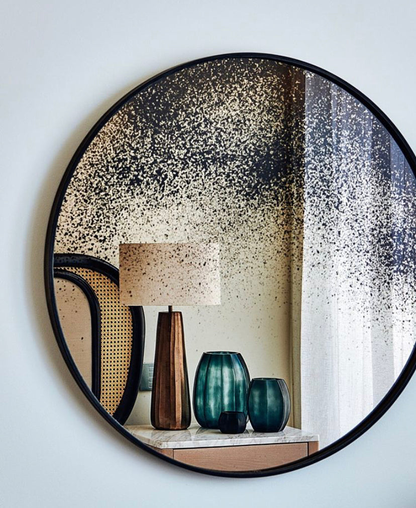 Bronze wall mirror round