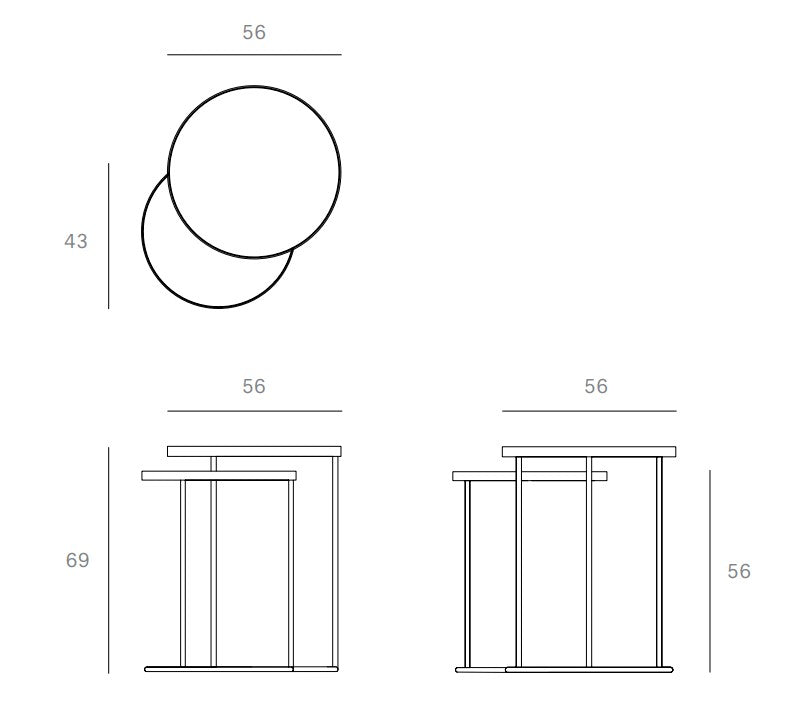 Charcoal Nesting side table set
