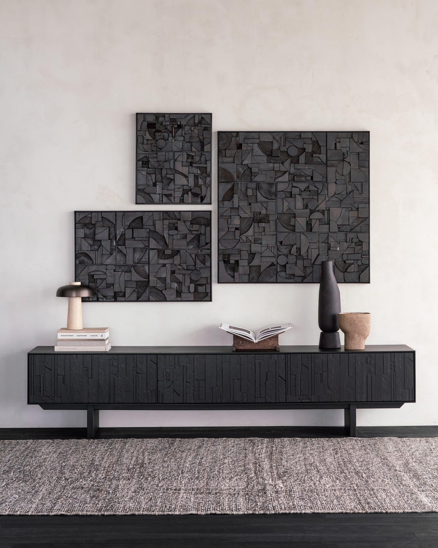 Bricks wall art - Dark Brown