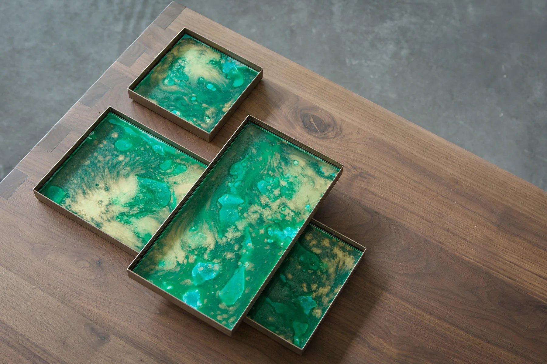 Organic Malachite Valet Tray - Small