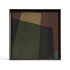 Angle glass square tray
