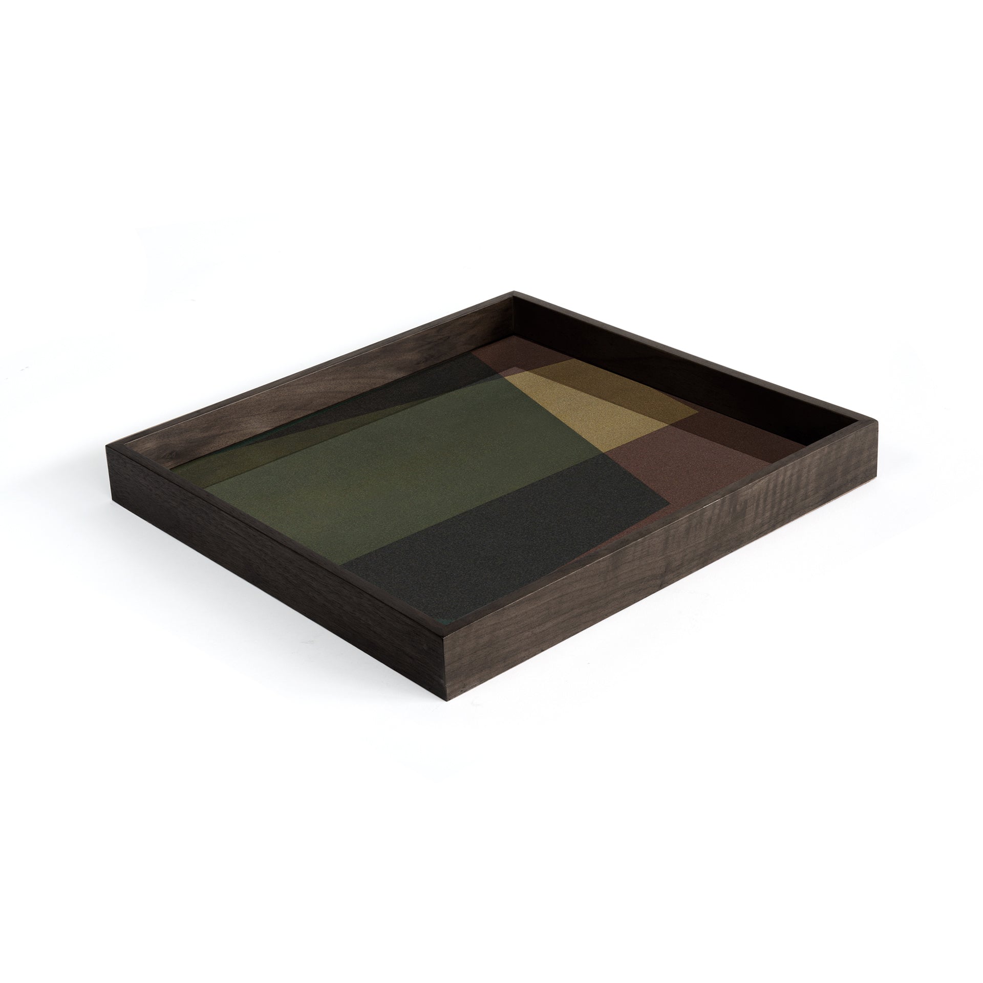 Angle glass square tray