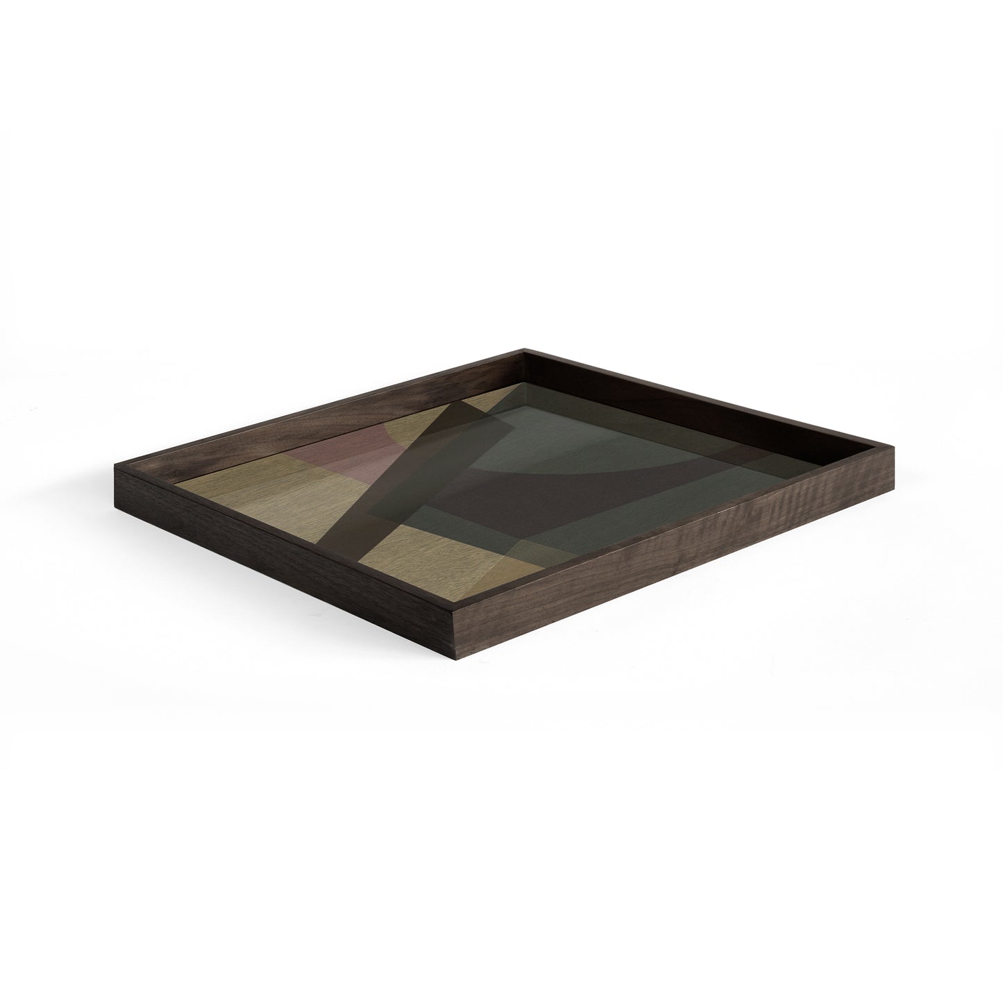 Angle glass square tray