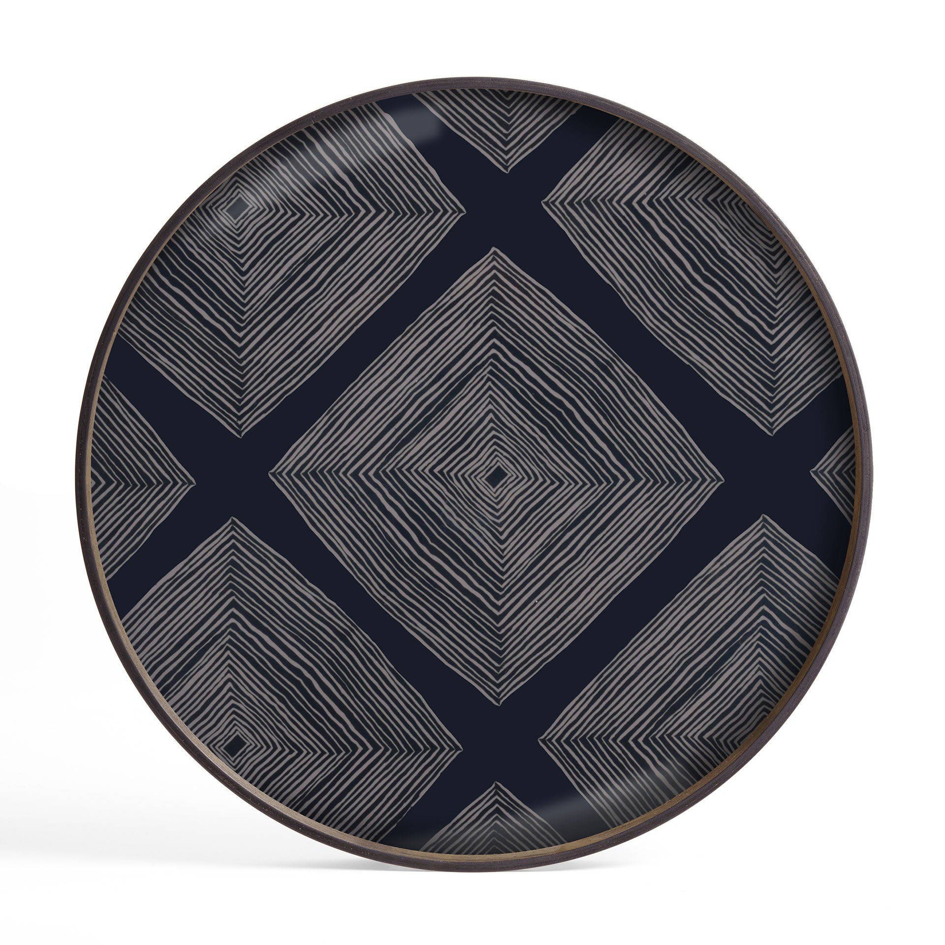 Linear Squares glass tray