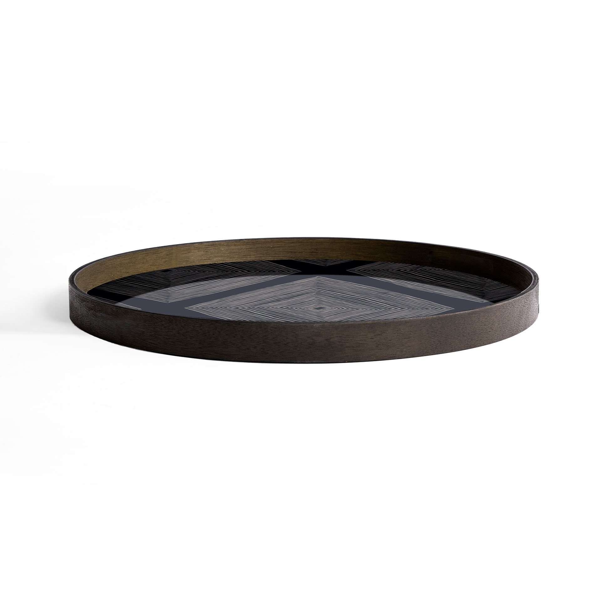 Linear Squares glass tray