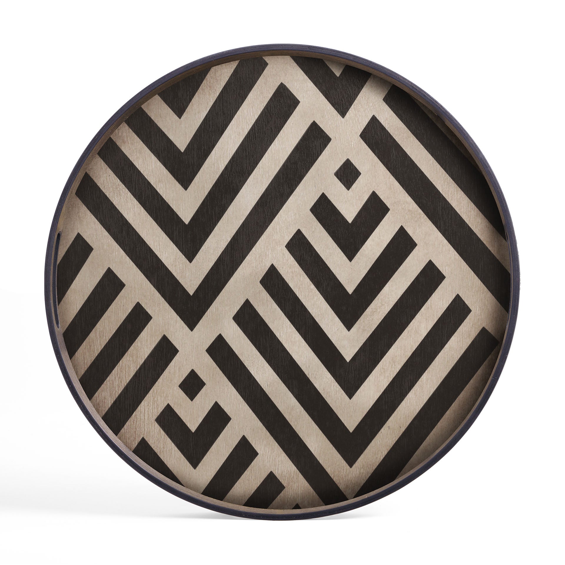 Chevron wooden tray
