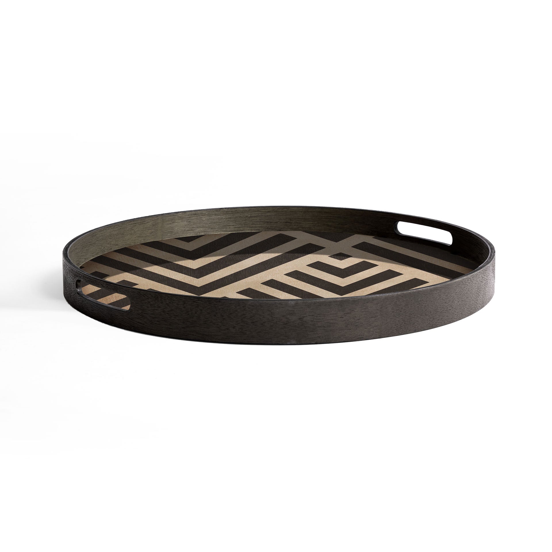 Chevron wooden tray