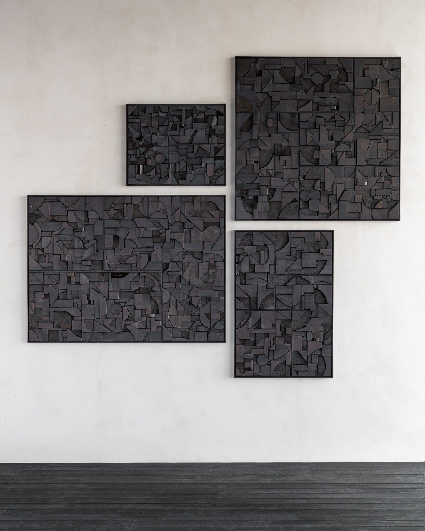 Bricks wall art - Dark Brown