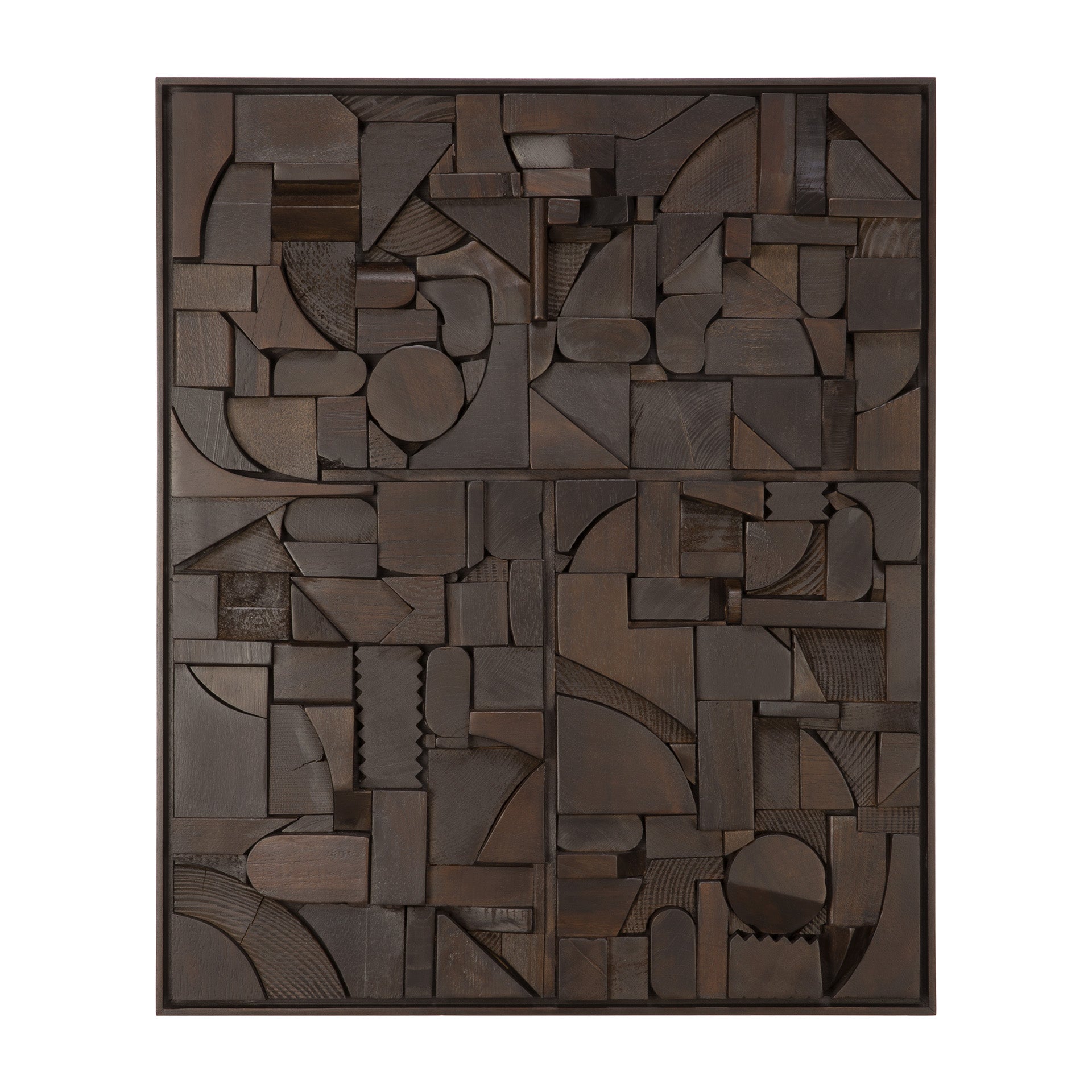 Bricks wall art - Dark Brown