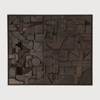 Bricks wall art - Dark Brown
