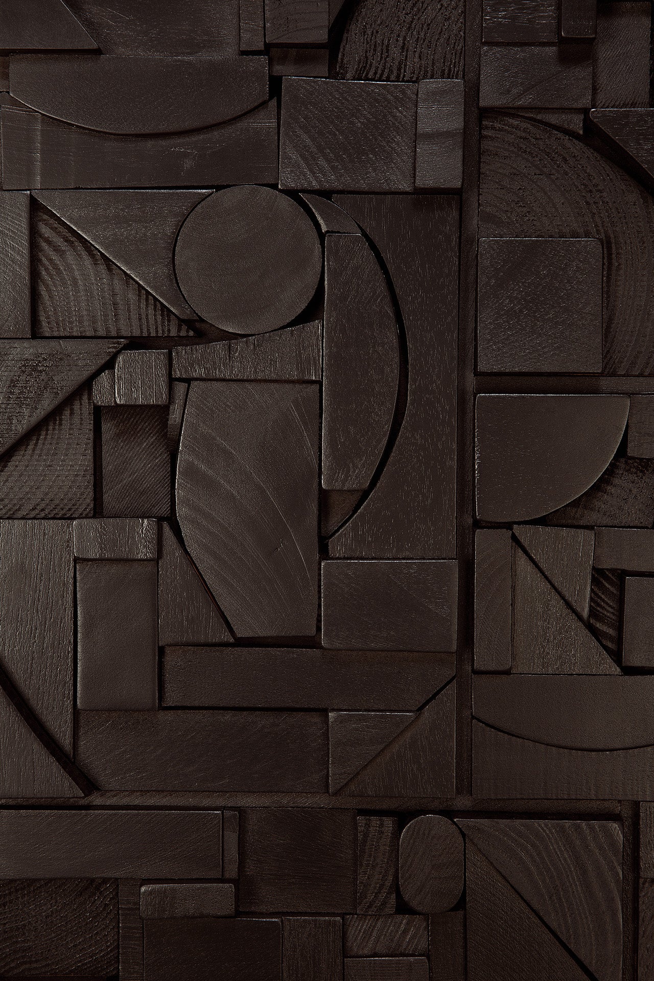 Bricks wall art - Black