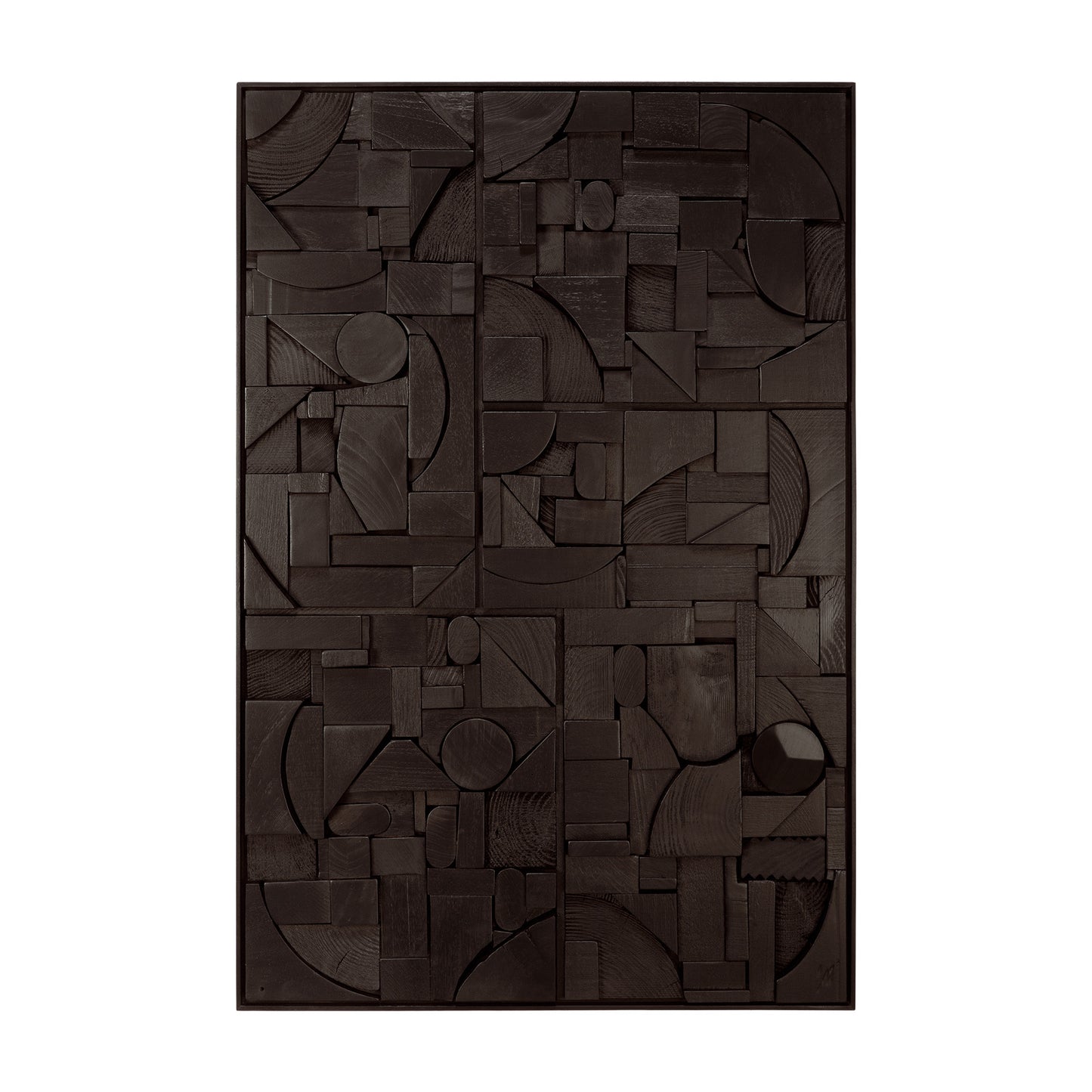 Bricks wall art - Black