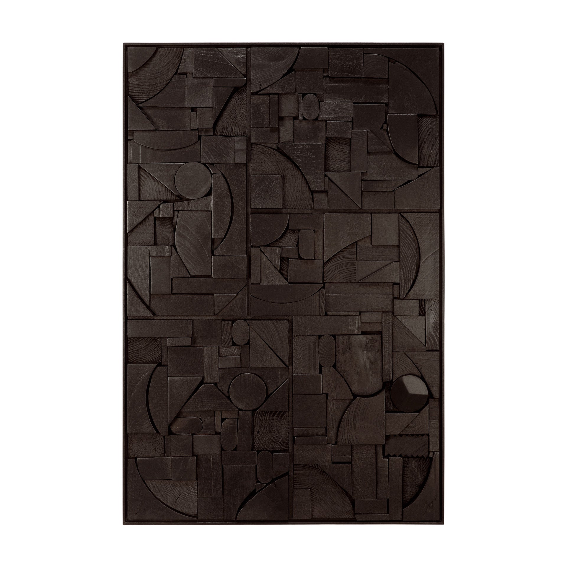 Bricks wall art - Black