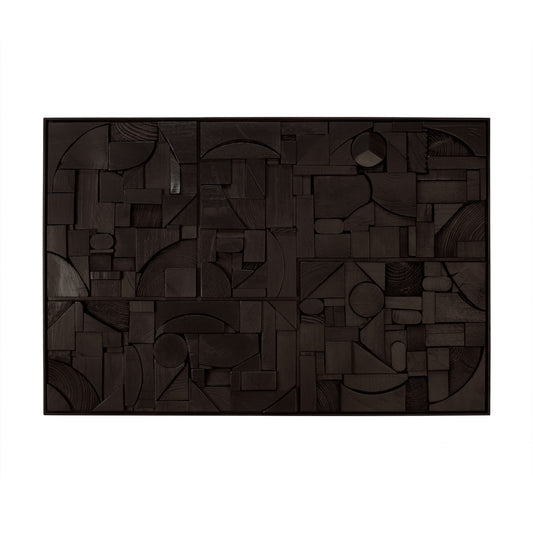 Brick wall art - Black