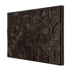 Bricks wall art - Black