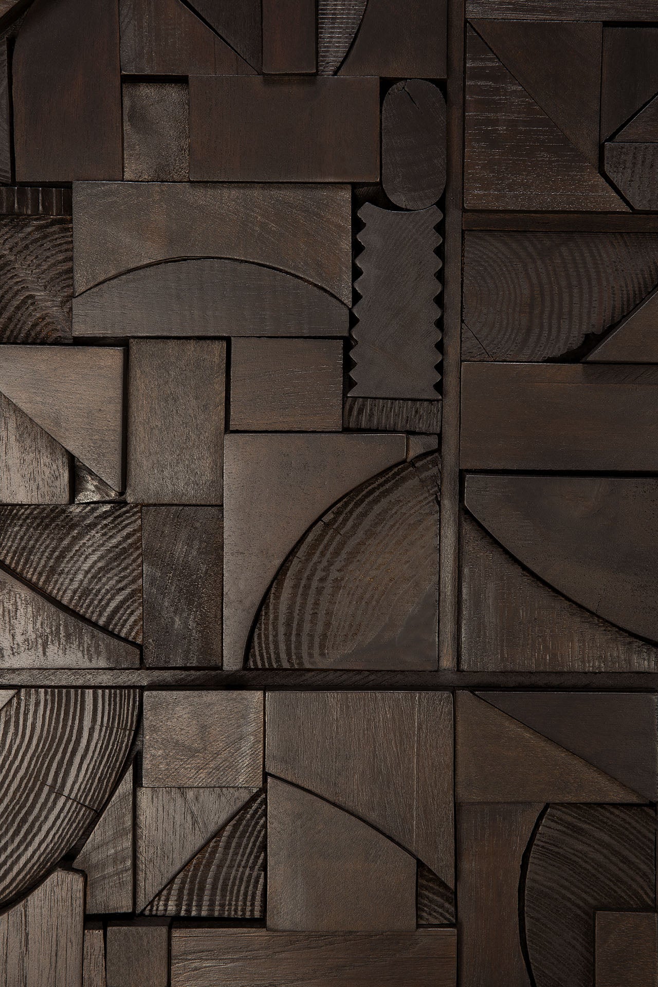 Bricks wall art - Dark Brown