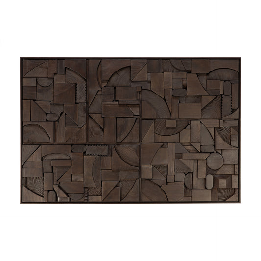Brick wall art - Dark Brown