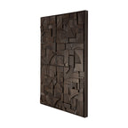 Bricks wall art - Dark Brown