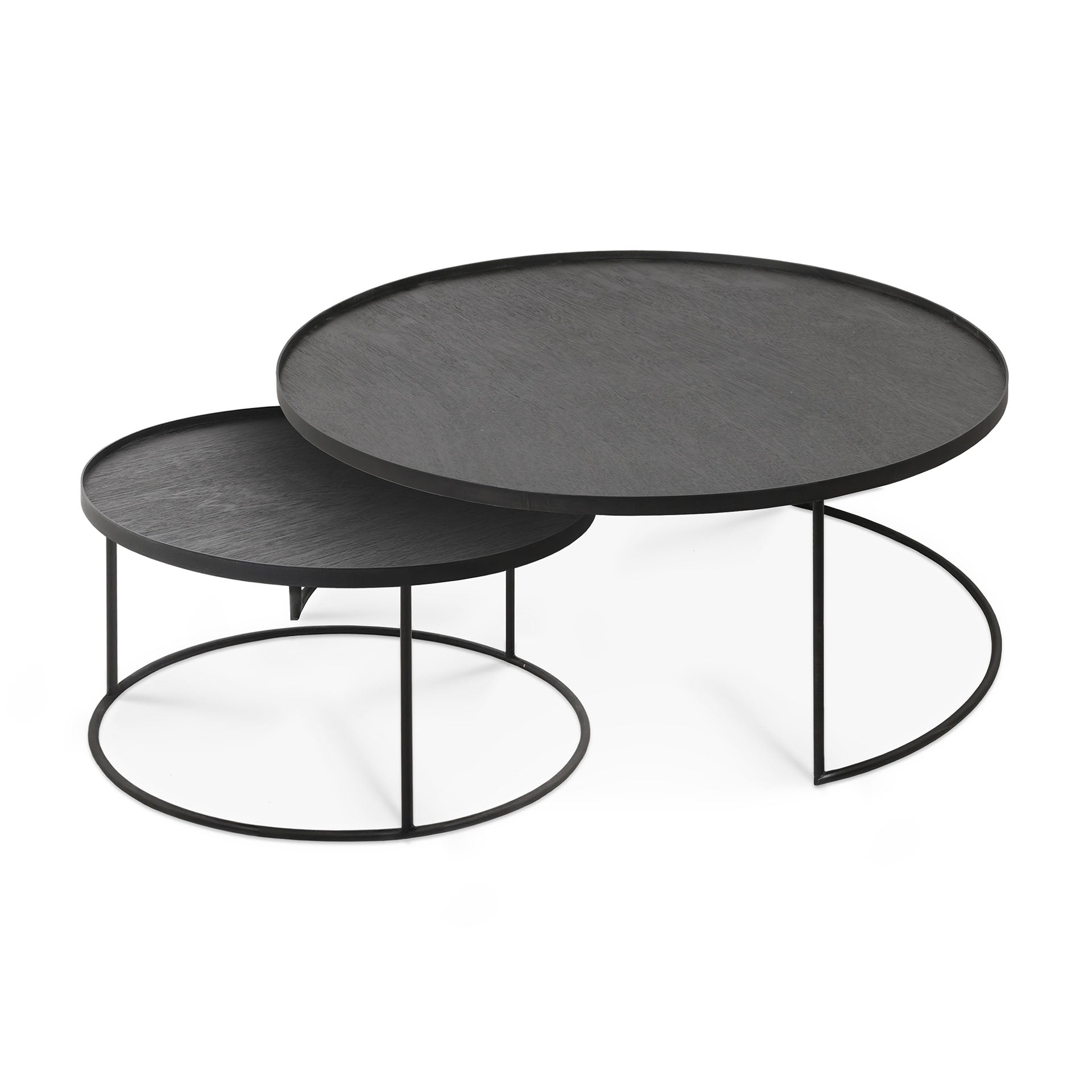 Round tray coffee table set (trays not included)