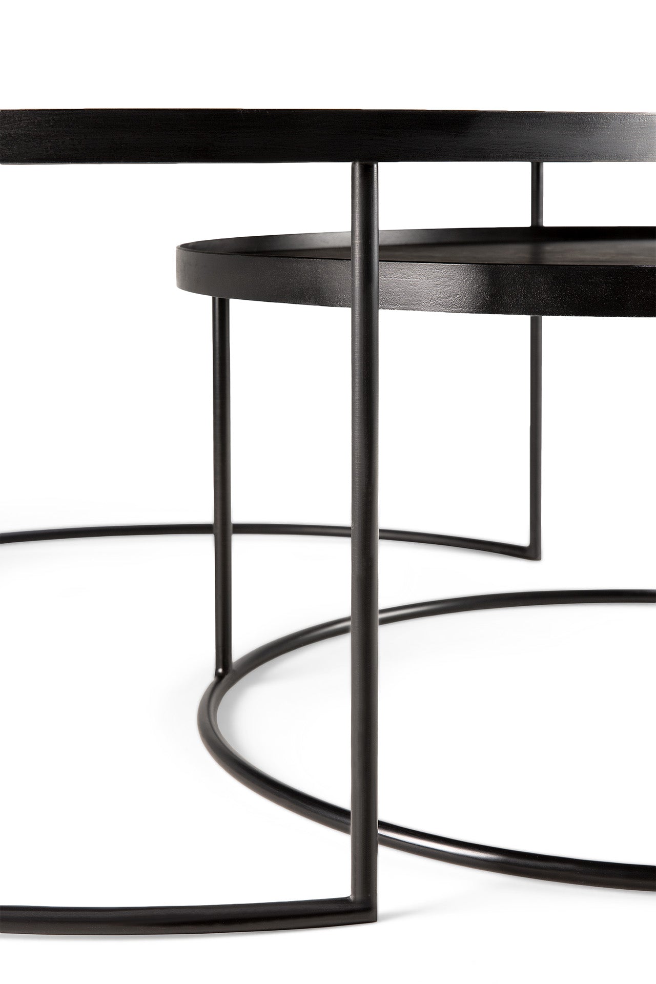 Round tray coffee table set (trays not included)