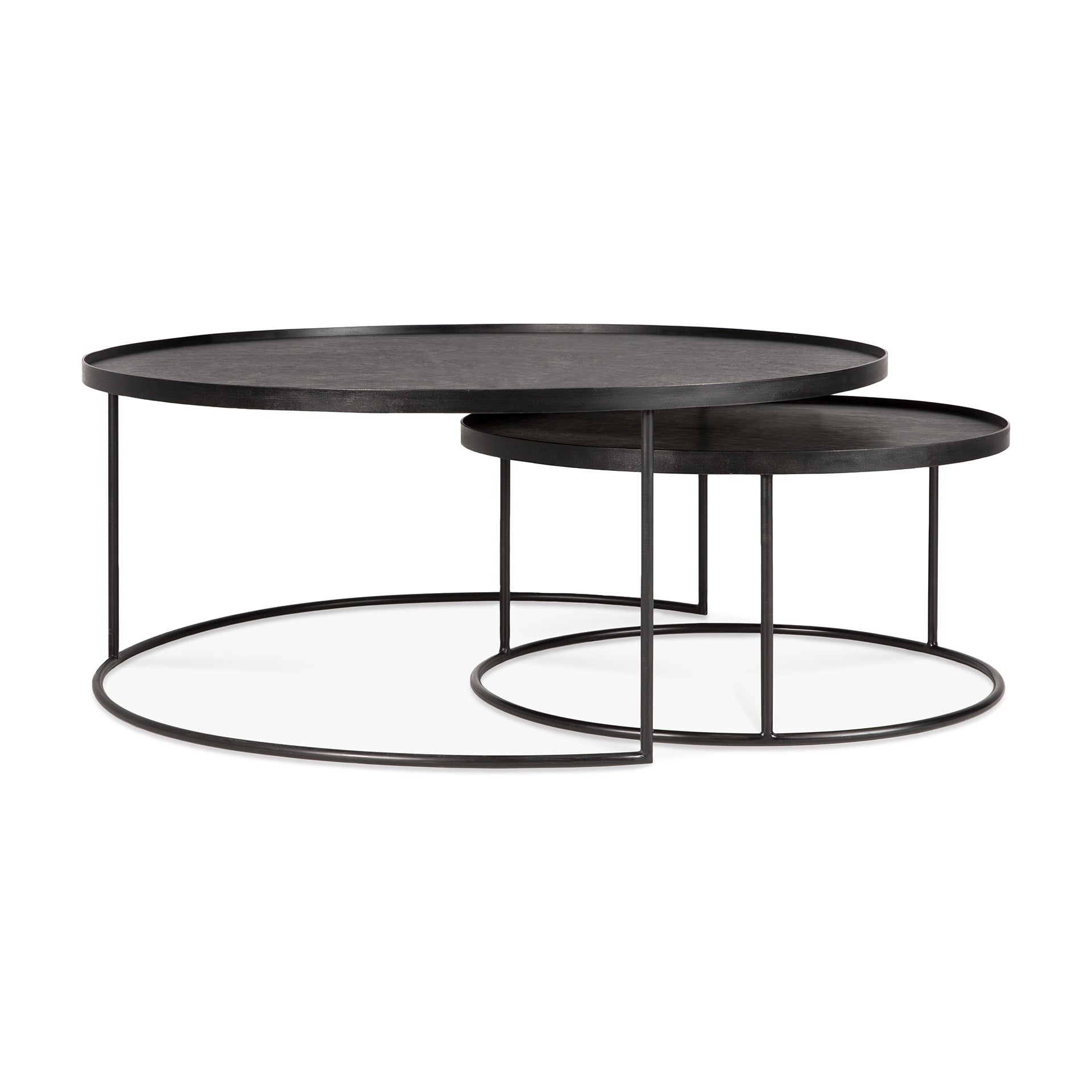 Round tray coffee table set (trays not included)
