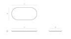 Bronze Organic glass tray - oblong