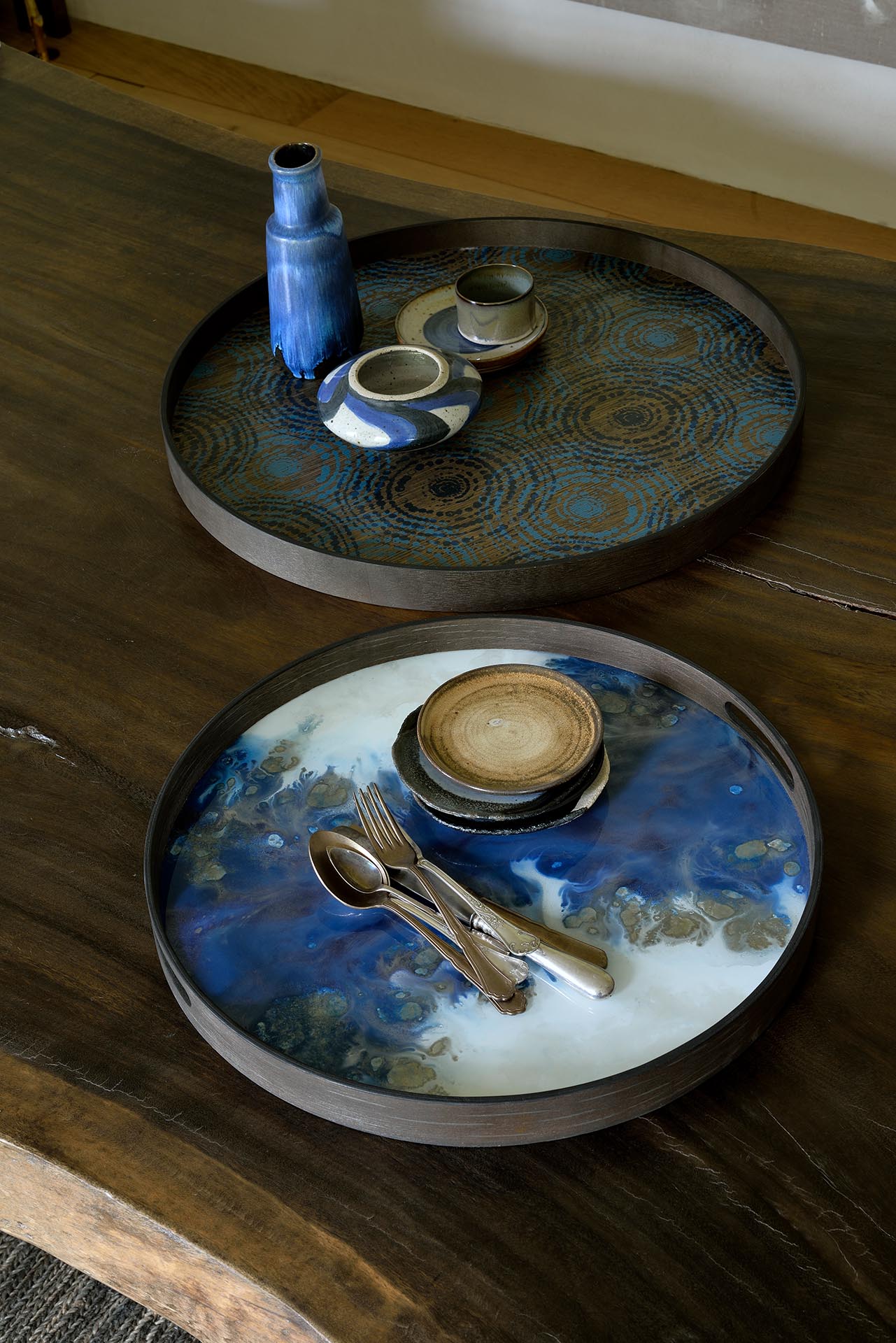Blue Mist Organic glass tray