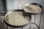 Round tray side table set (trays not included)