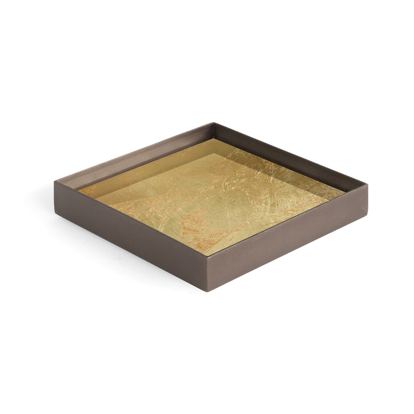 Gold leaf glass valet tray