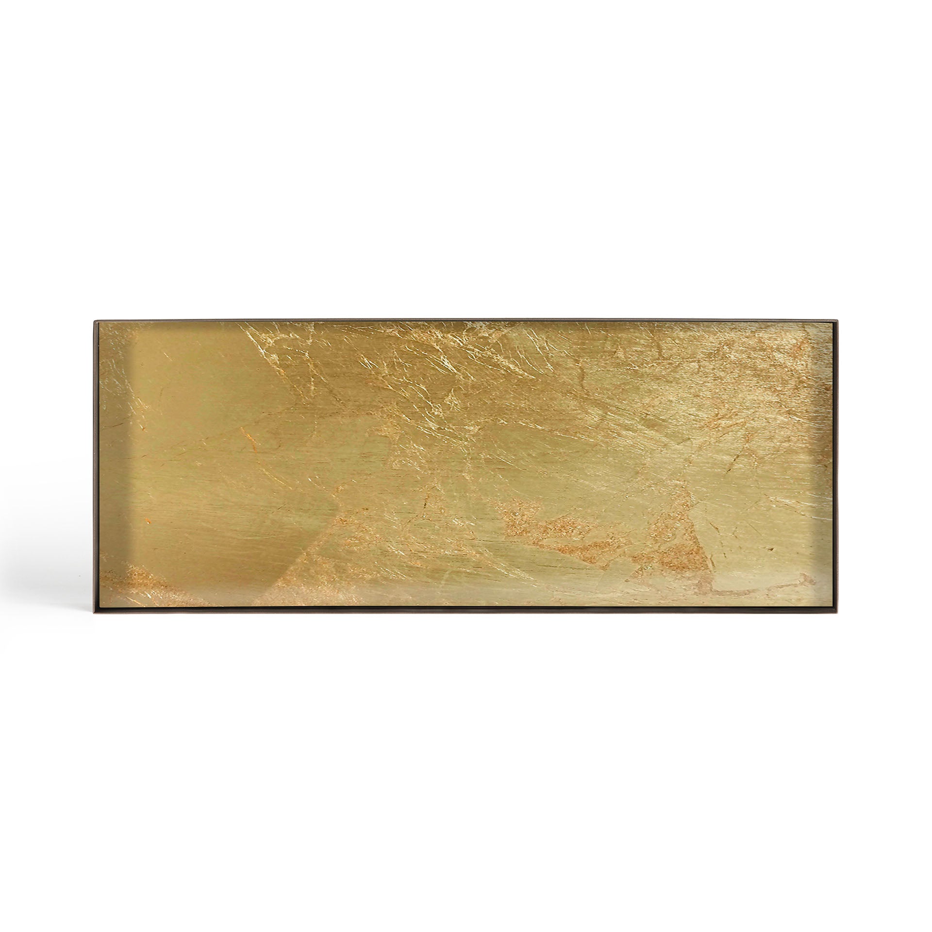 Gold leaf glass valet tray