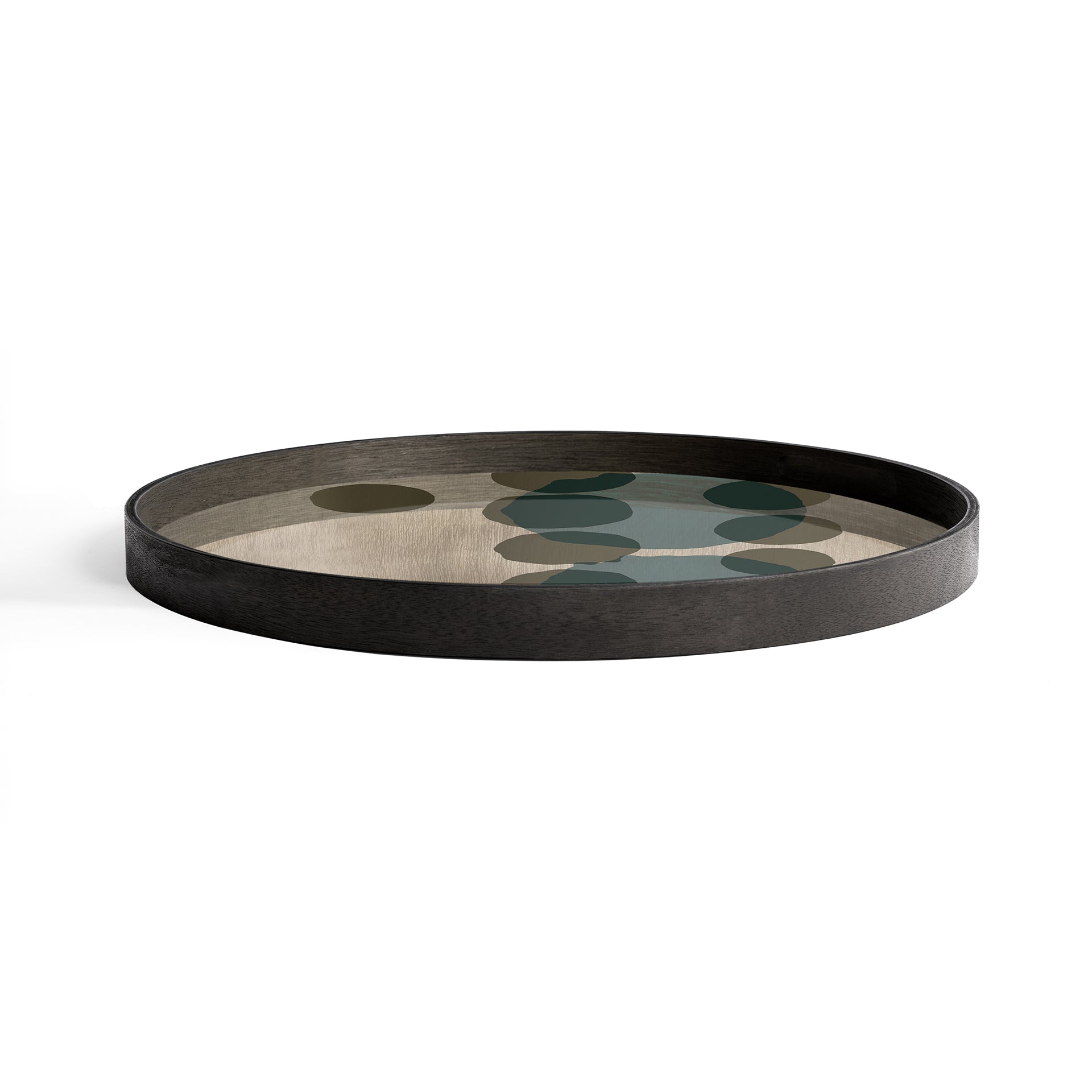 Slate Layered Dots glass tray