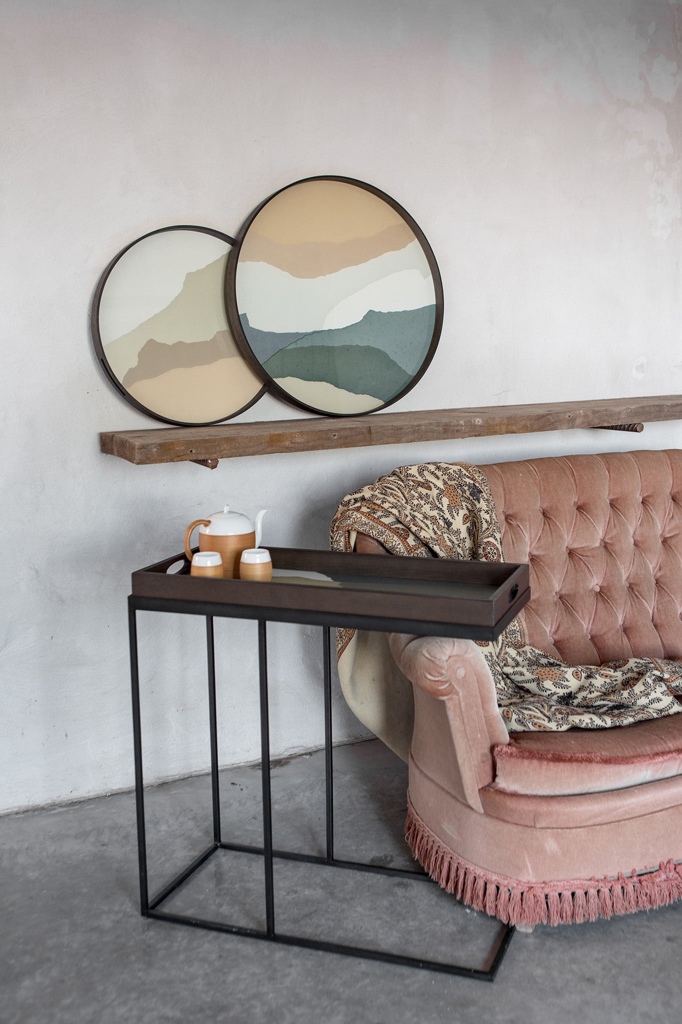 Slate Wabi Sabi glass tray
