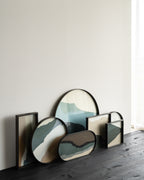 Graphite Wabi Sabi glass tray - Oblong