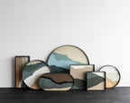 Sand Wabi Sabi glass tray