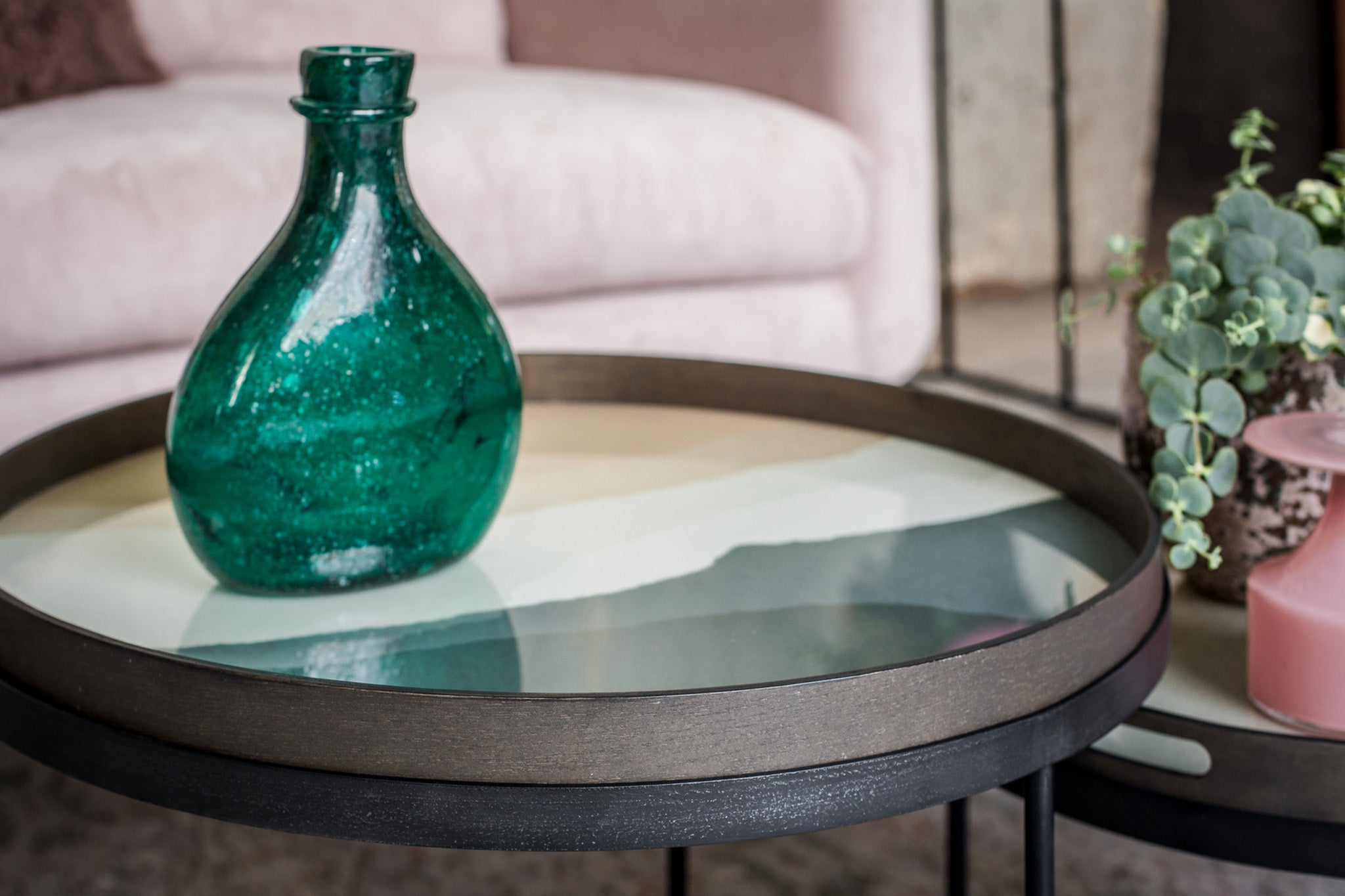 Slate Wabi Sabi glass tray