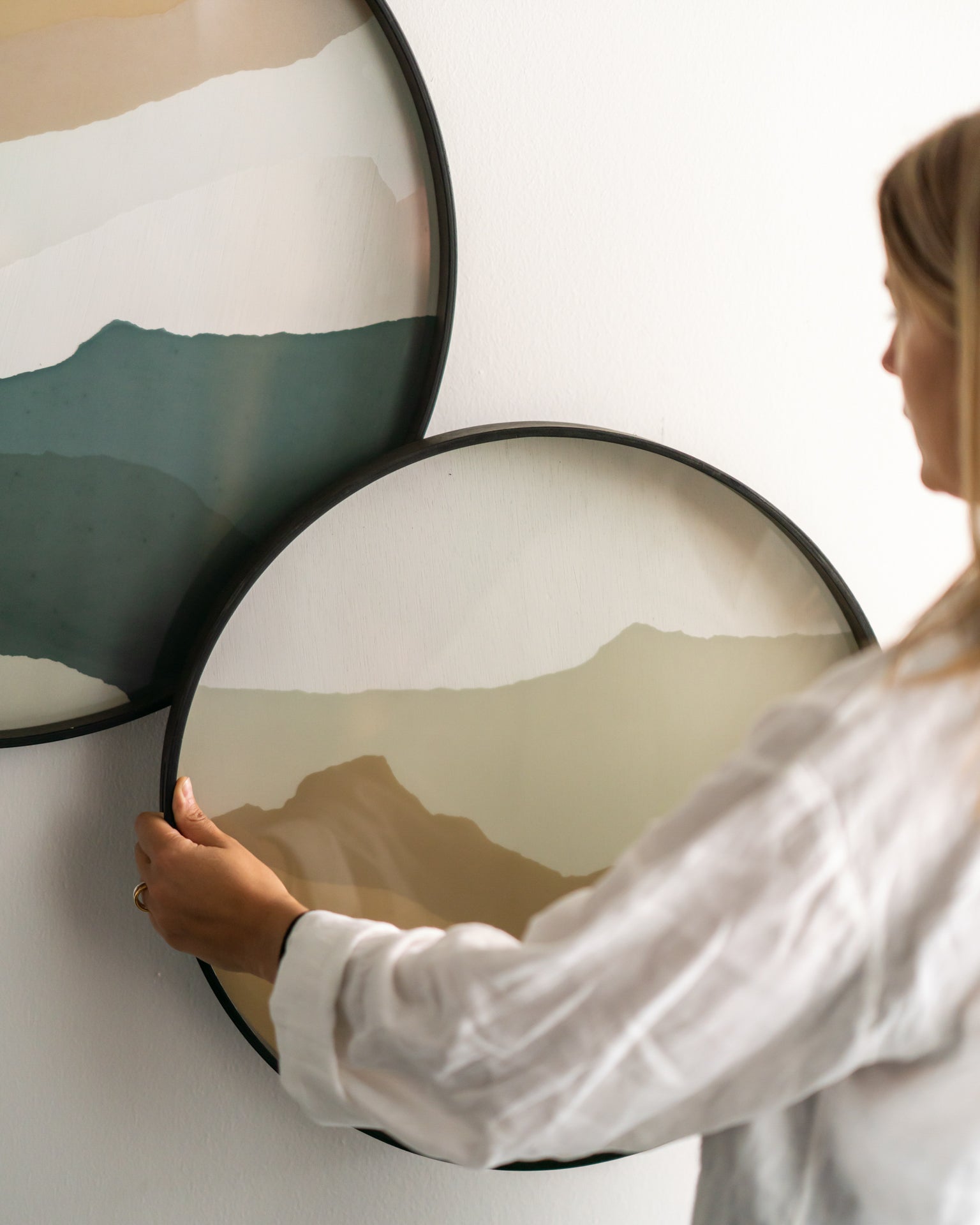 Sand Wabi Sabi glass tray