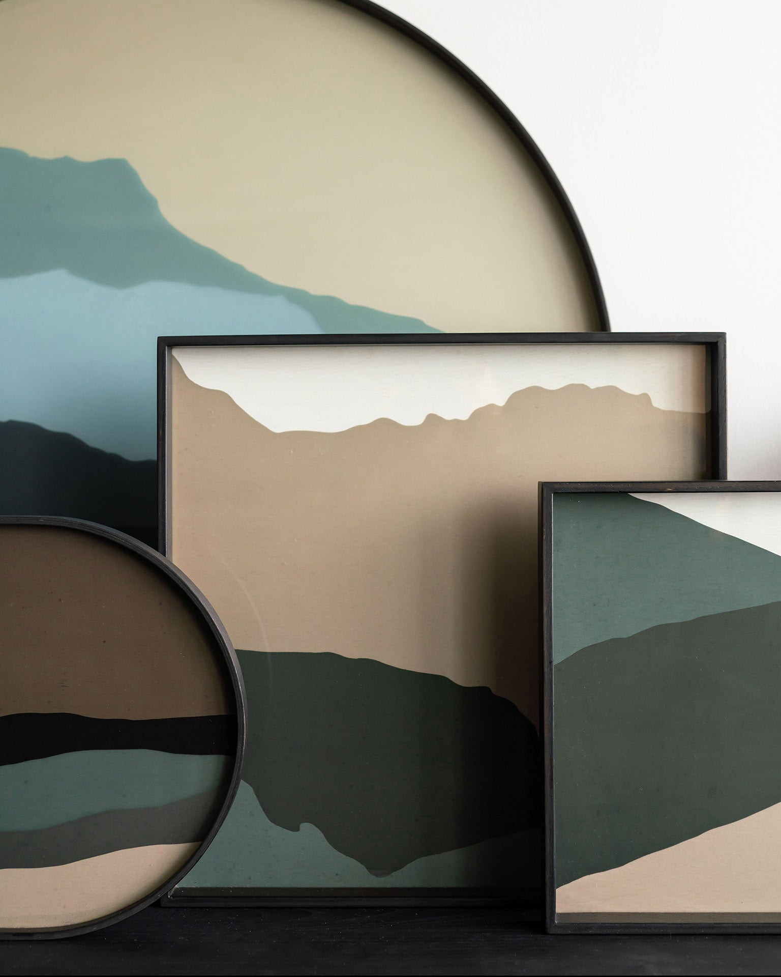 Cream Wabi Sabi glass tray