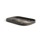 Black Organic glass valet tray