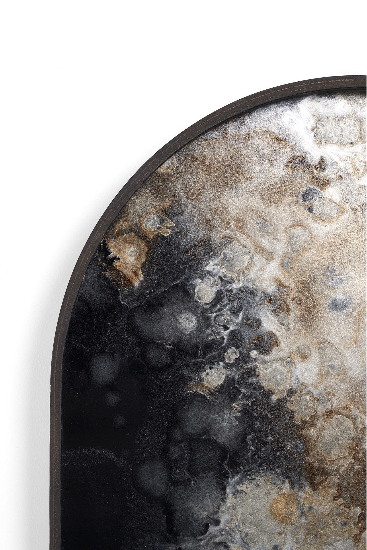 Black Organic glass tray - Oblong