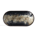 Black Organic glass tray - Oblong
