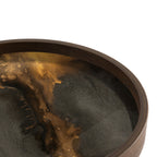 Bronze Organic glass valet tray - round