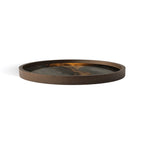 Bronze Organic glass valet tray - round