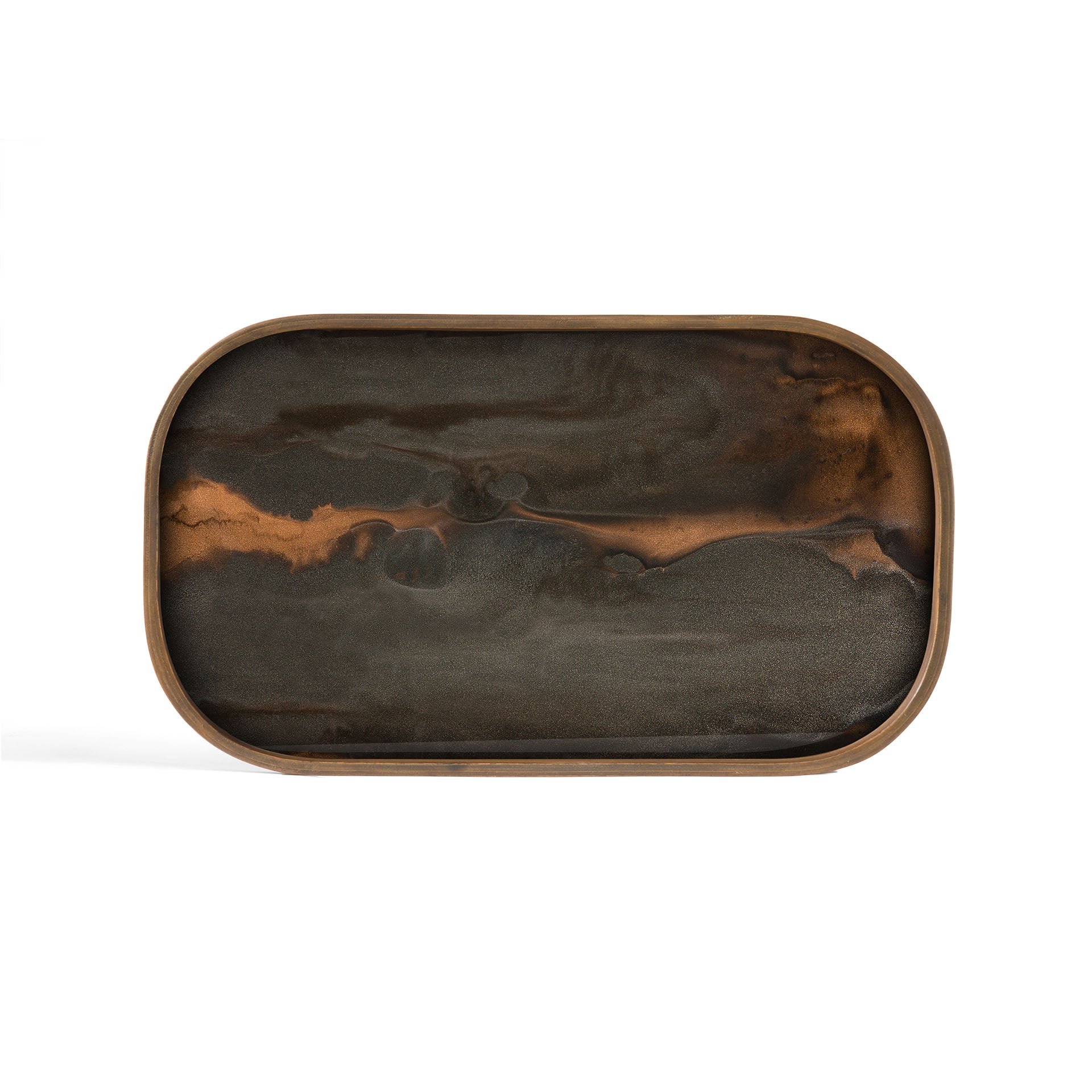 Bronze Organic glass valet tray