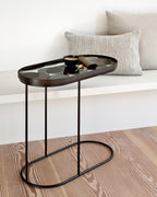 Oblong tray side table (tray not included)