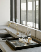 Cinnamon Layered Dots glass tray