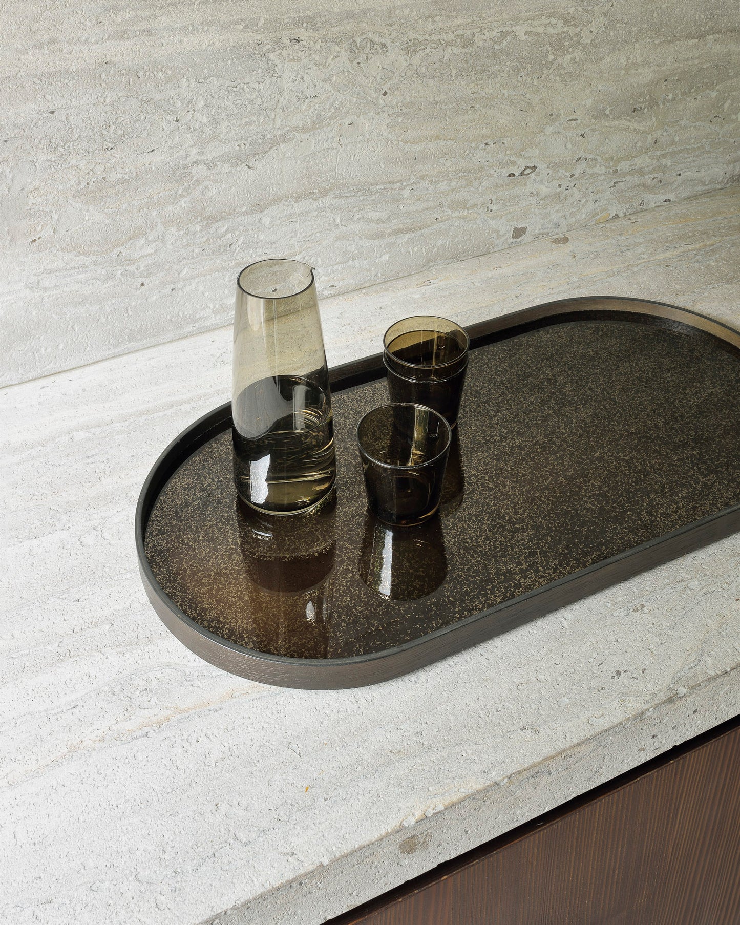 Bronze mirror tray - Oblong